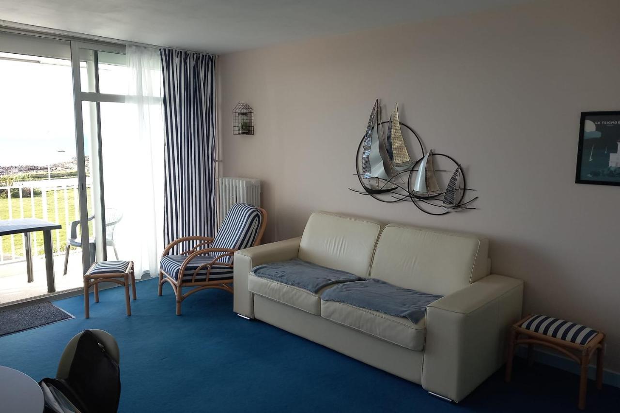 Grand Studio Vue Mer Dans Residence Des 3 Iles Pres De La Thalasso Quiberon Bagian luar foto